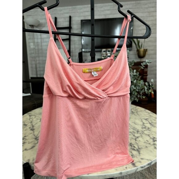 Urban Outfitters Peachy Pink Wrap Spaghetti Adjustable Strap Top Womens Size S - Picture 1 of 5